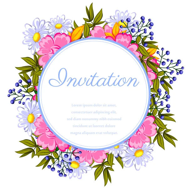 Carte d'invitation de mariage — Image vectorielle