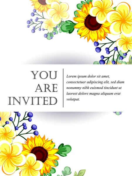 Cartes d'invitation de mariage — Image vectorielle