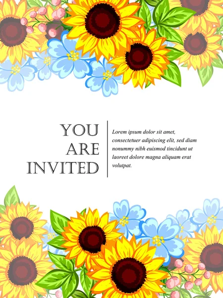Tarjetas de invitación de boda — Vector de stock