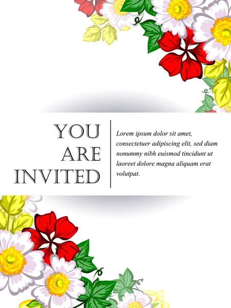 Cartes d'invitation de mariage — Image vectorielle