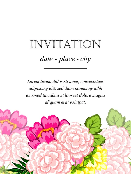 Cartes d'invitation de mariage — Image vectorielle