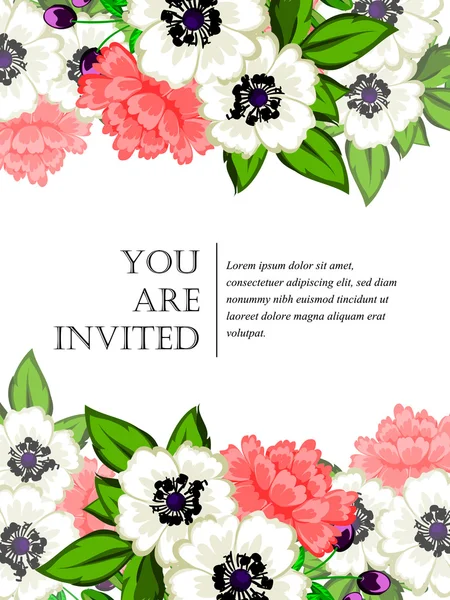Bröllop inbjudningskort — Stock vektor