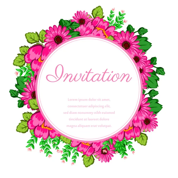 Carte d'invitation de mariage — Image vectorielle