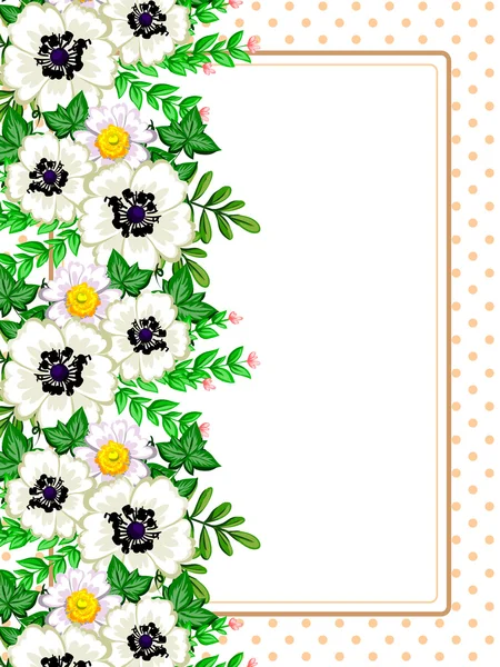 Metin için yeri olan çiçek çerçevesi