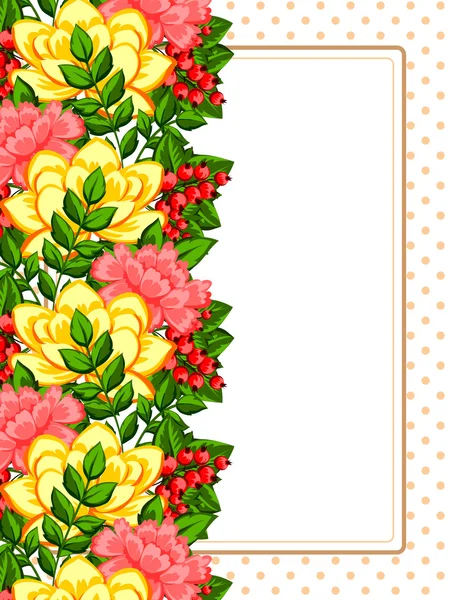 Metin için yeri olan çiçek çerçevesi