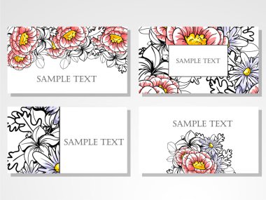 Metin için yeri olan çiçek çerçevesi