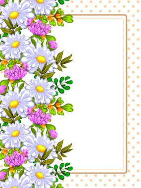 Metin için yeri olan çiçek çerçevesi
