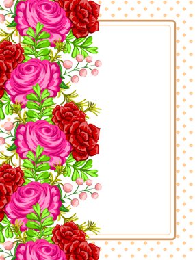 Metin için yeri olan çiçek çerçevesi