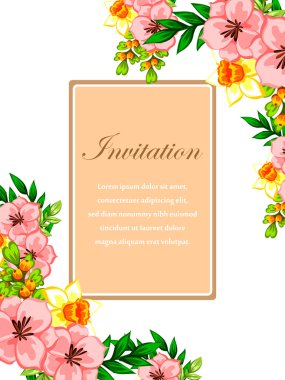 Düğün davetiyesi.