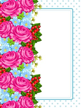 Metin için yeri olan çiçek çerçevesi