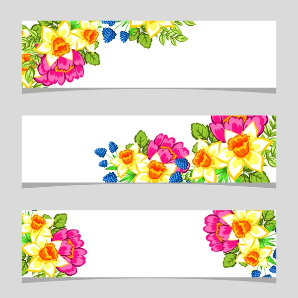 Moldura floral com lugar para texto — Vetor de Stock