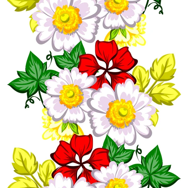 Motif floral sans couture — Image vectorielle