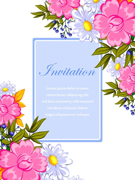 Tarjeta de invitación de boda — Vector de stock