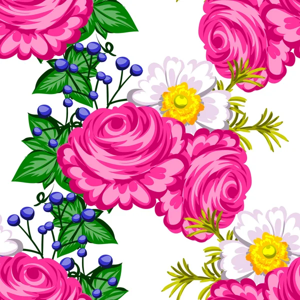 Motif floral sans couture — Image vectorielle