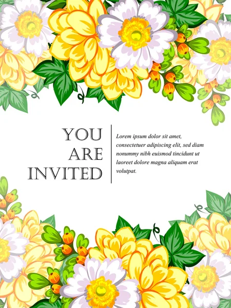 Cartes d'invitation de mariage — Image vectorielle