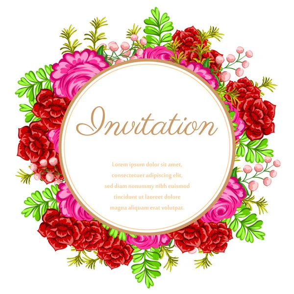 Cartes d'invitation de mariage — Image vectorielle