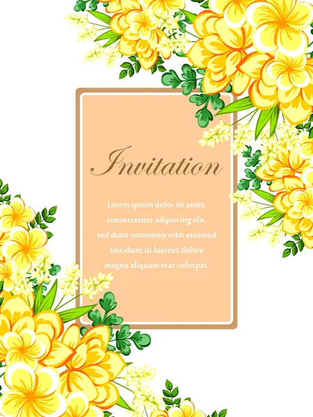 Düğün davetiye — Stok Vektör