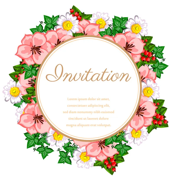 Cartes d'invitation de mariage — Image vectorielle