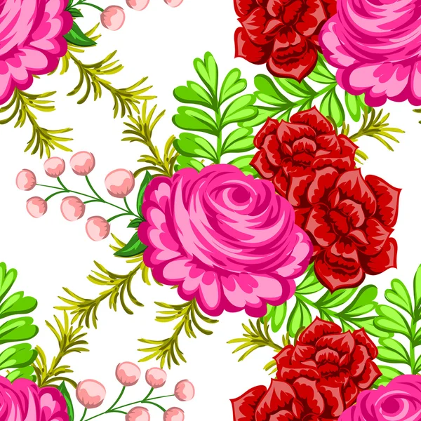 Bloemen naadloos patroon — Stockvector