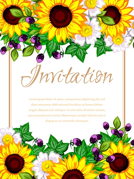 Cartes d'invitation de mariage — Image vectorielle