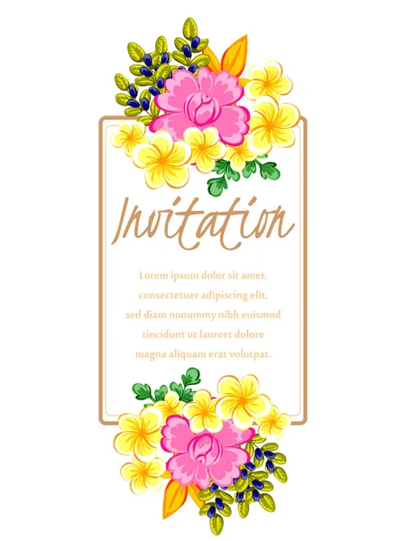 Carte d'invitation de mariage — Image vectorielle