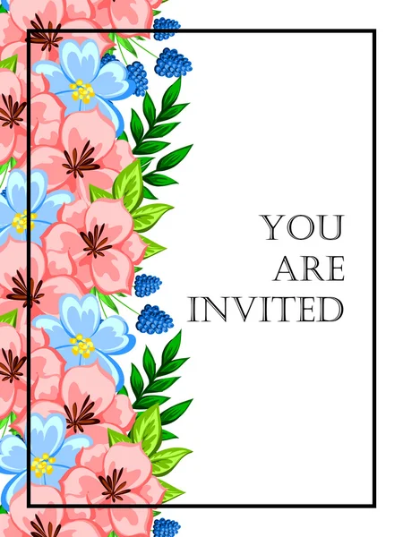 Cartes d'invitation de mariage — Image vectorielle