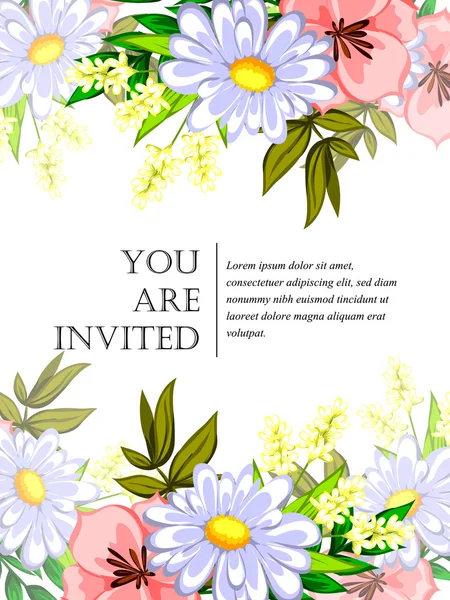 Cartes d'invitation de mariage — Image vectorielle