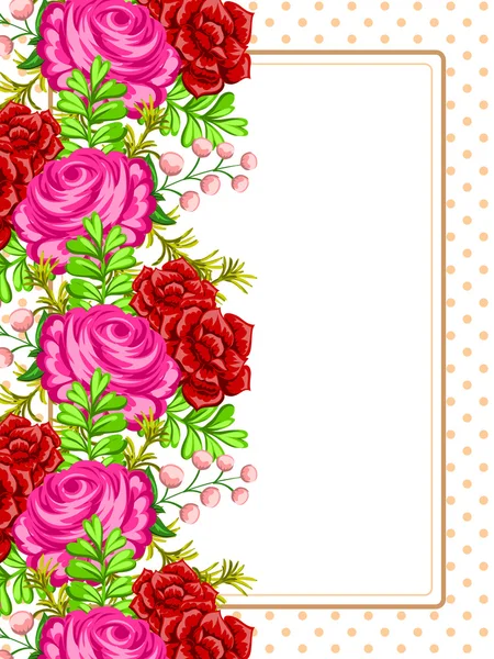 Metin için yeri olan çiçek çerçevesi