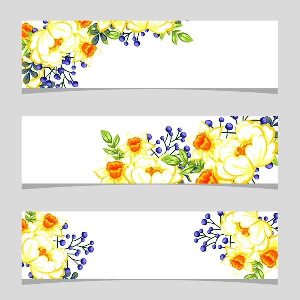 Moldura floral com lugar para texto — Vetor de Stock