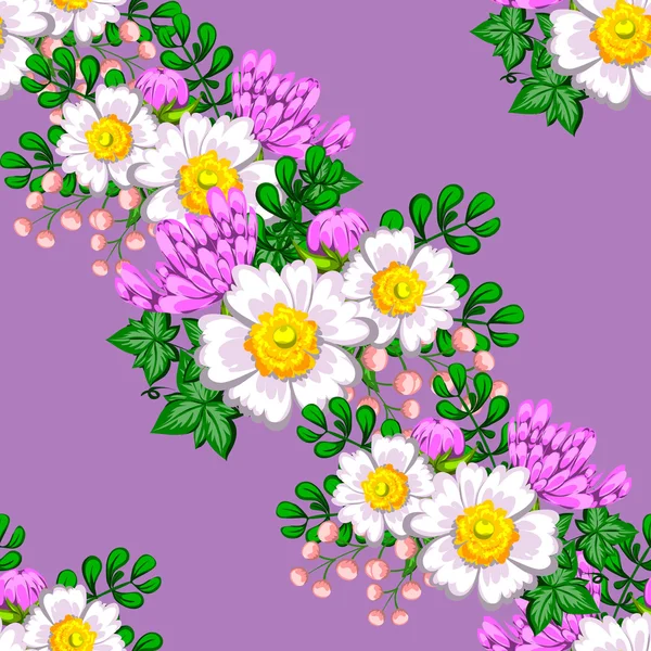 Motif floral sans couture — Image vectorielle