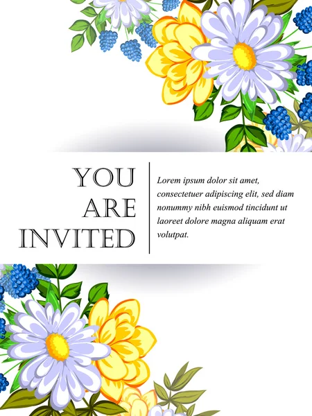 Cartes d'invitation de mariage — Image vectorielle