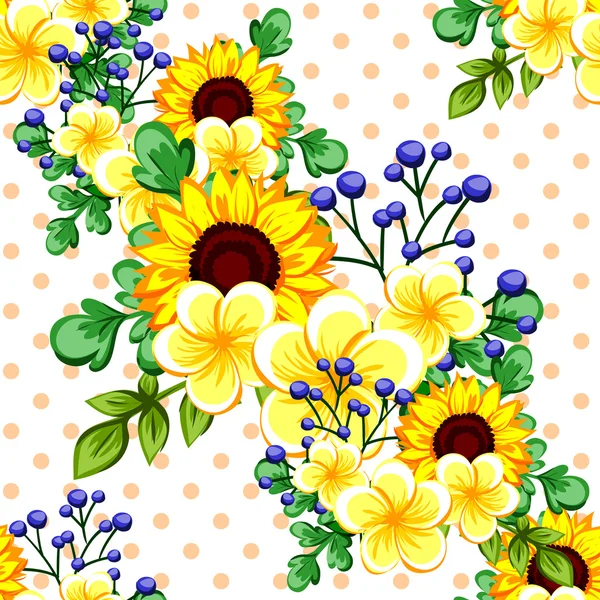 Floral seamless pattern — Stock Vector