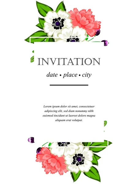 Tarjetas de invitación de boda — Vector de stock