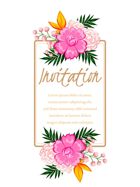 Cartes d'invitation de mariage — Image vectorielle