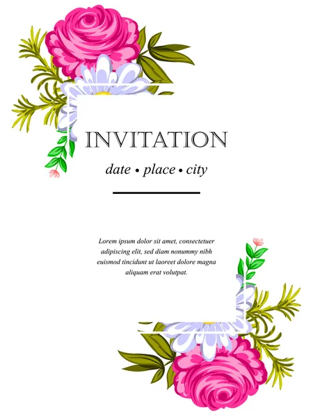 Tarjetas de invitación de boda — Vector de stock