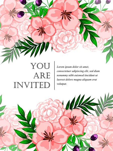 Cartes d'invitation de mariage — Image vectorielle