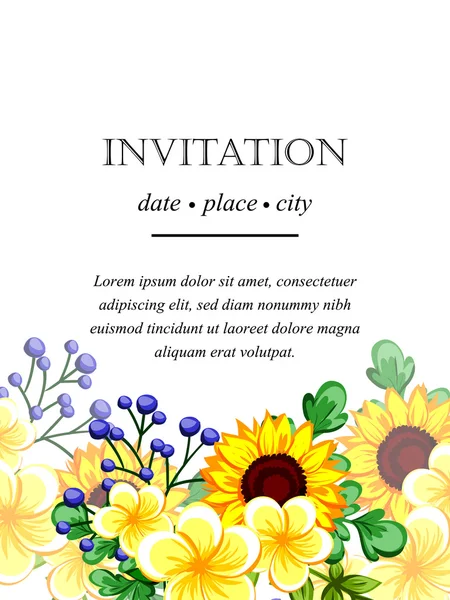 Cartes d'invitation de mariage — Image vectorielle