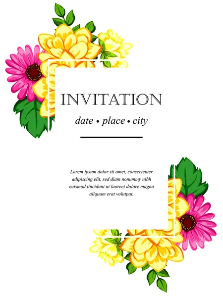 Tarjetas de invitación de boda — Vector de stock