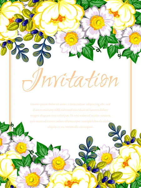 Tarjeta de invitación de boda — Vector de stock