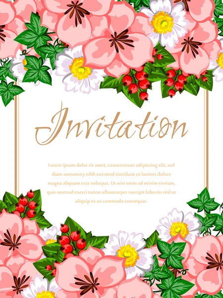 Cartes d'invitation de mariage — Image vectorielle