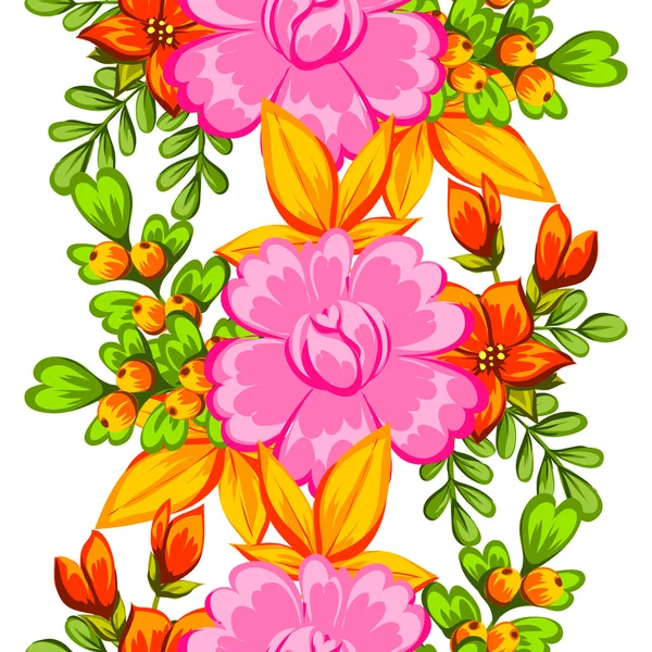 Motif floral sans couture — Image vectorielle