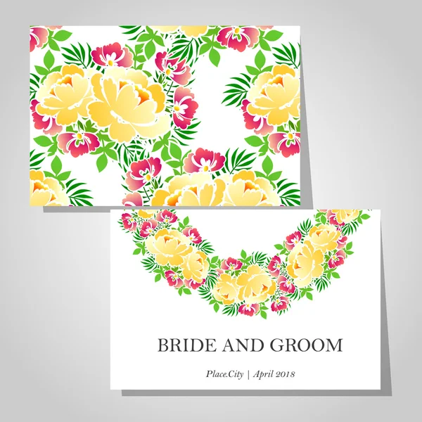 Wedding invitation cards — Stock Vector