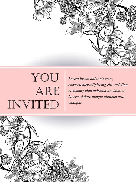 Cartes d'invitation de mariage — Image vectorielle