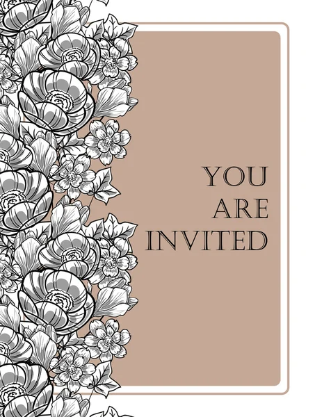 Tarjetas de invitación de boda — Vector de stock