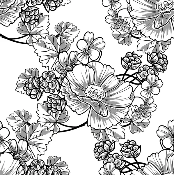 Motif floral sans couture — Image vectorielle