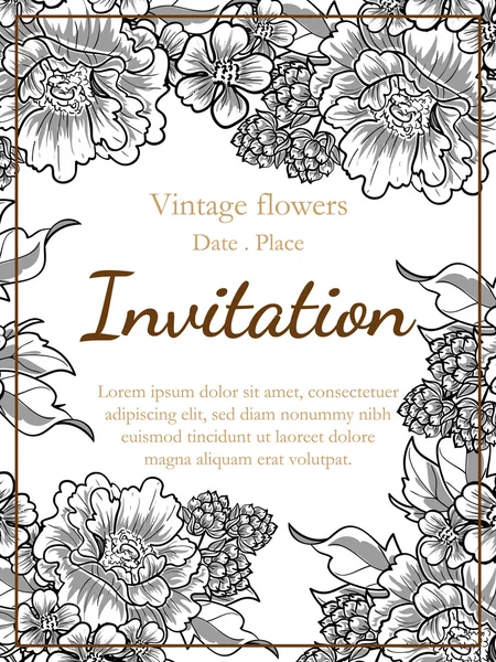 Tarjetas de invitación de boda — Archivo Imágenes Vectoriales