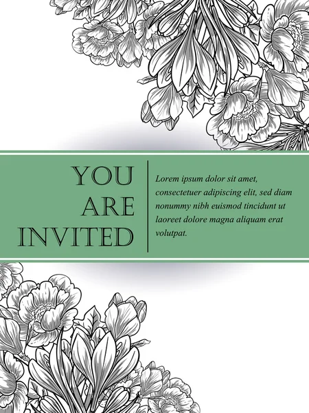 Cartes d'invitation de mariage — Image vectorielle