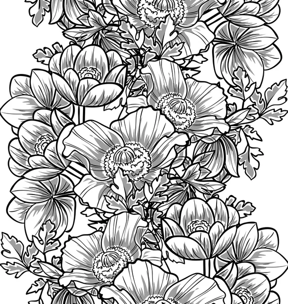 Motif floral sans couture — Image vectorielle