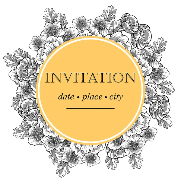 Cartes d'invitation de mariage — Image vectorielle