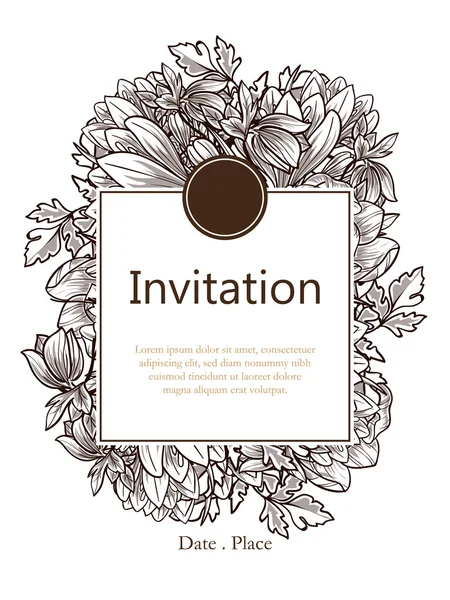 Cartes d'invitation de mariage — Image vectorielle